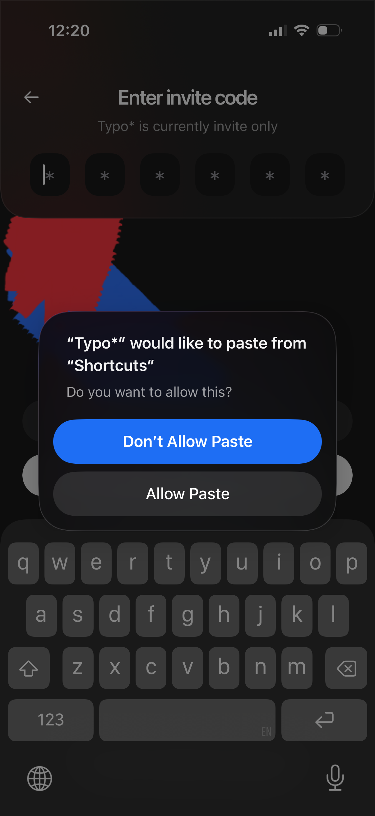 typo modal screenshot
